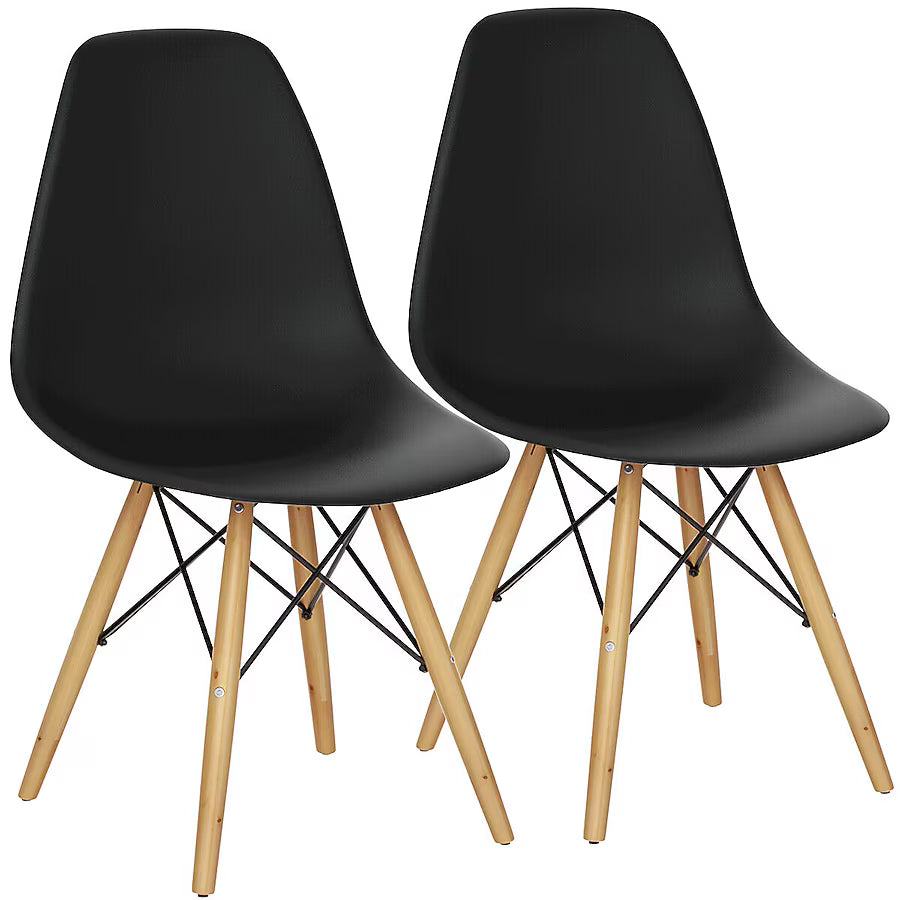 LIVIZA Set of 2 RT Chairs Contemporary/Modern Dining Side Chair (Wood Frame)