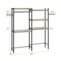 Garvee Over Washer and Dryer Shelves, 5-Tier Laundry Room Shelves Heavy Duty Washer Dryer Shelf Freestanding Space Saver and Organization Shelves for Home, Laundry Room 61" W x 11.8" D x 74" H