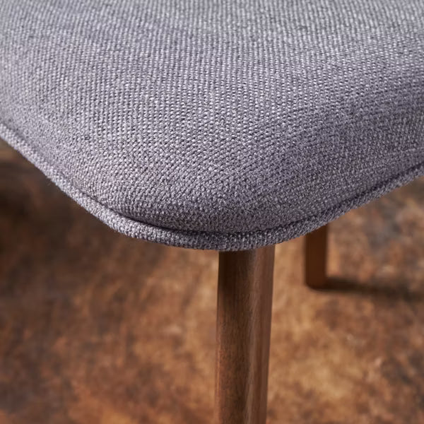 Set of 2 Chazz Mid-Century Dining Dark Chair/Walnut Gray - Christopher Knight Home: Rubberwood Frame, Upholstered