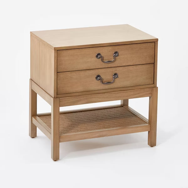 Elmira Nightstand 2 Drawers Brown - Threshold™ designed with Studio McGee Assembly Required