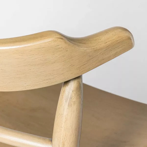 Kaysville Curved Back Wooden Counter Height Barstool Gray Wash - Threshold™ designed with Studio McGee: Rubberwood Frame, 250lb Capacity