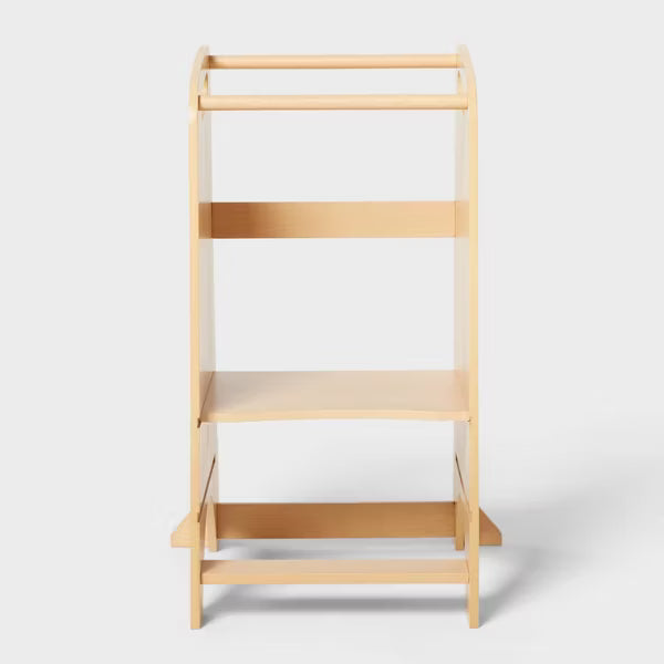 Kids' Kitchen Step Stool Natural Wood - Pillowfort™