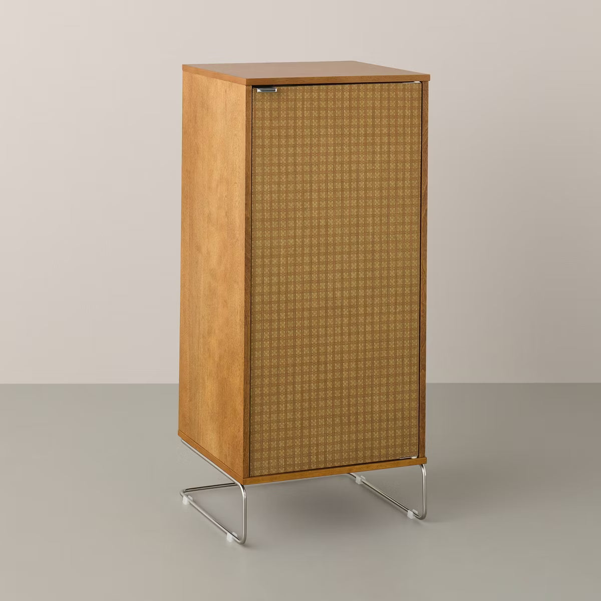 Wood and Fabric Vinyl Decorative Storage Cabinet - Hearth & Hand™ with Magnolia