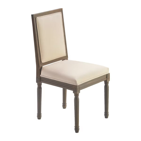 Set of 2 Elmhurst Square Side Chair Vintage Cream - Finch: Solid Wood, Polyester Upholstery, No Assembly Required