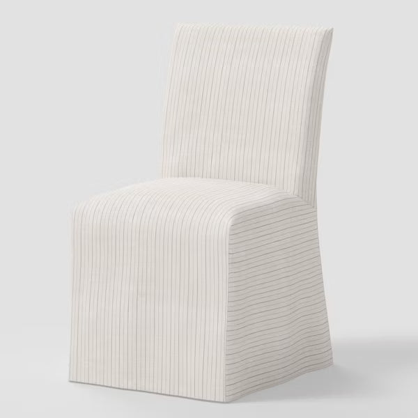 Kay Slipcovered Dining Chair in Pinstripe Glacier - Threshold™