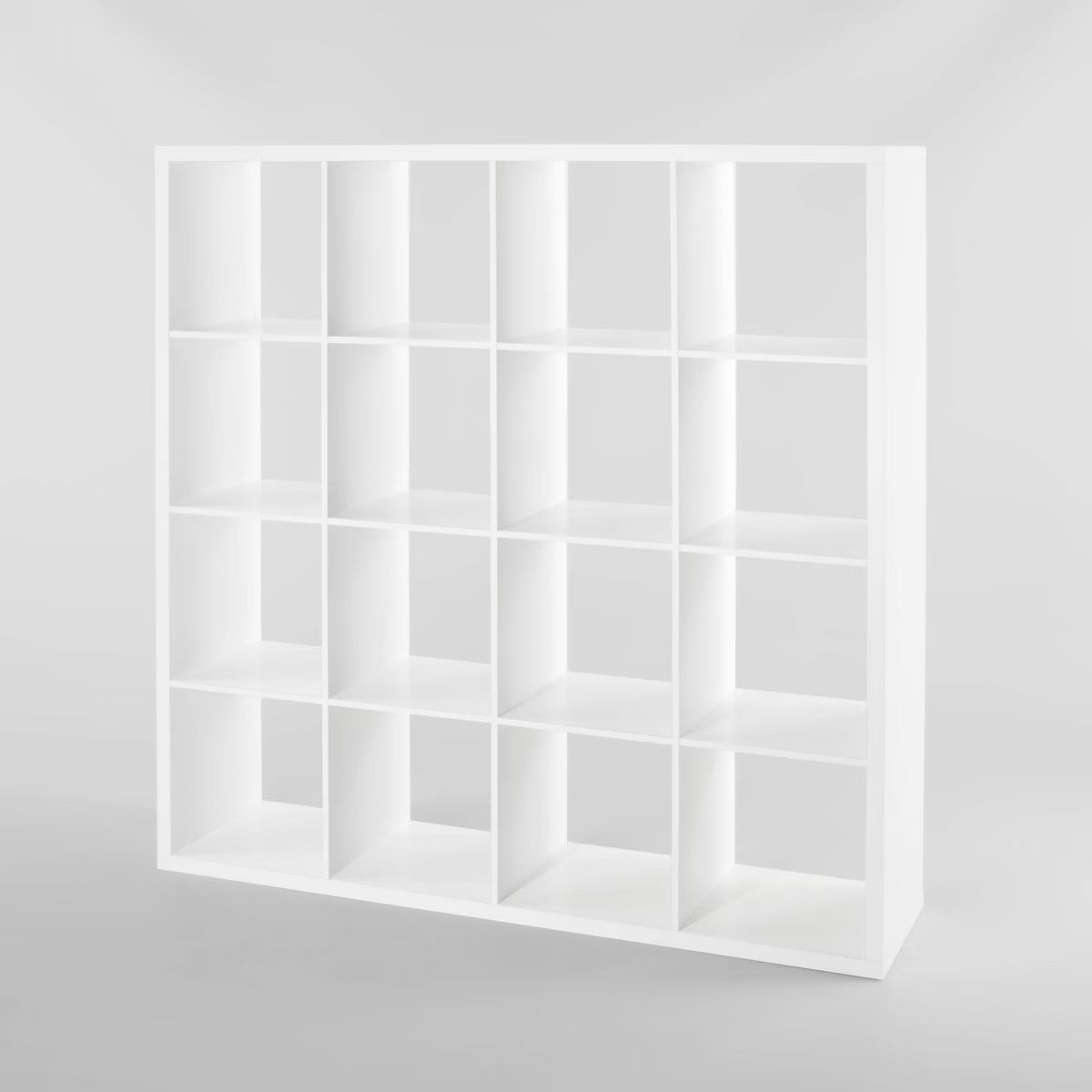 13'' 16 Cube Organizer White - Brightroom™: Decorative Bookshelf with 4 Shelves, Cubby Storage Bins, MDF Frame