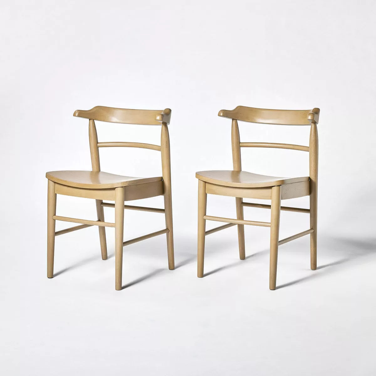 Kaysville Curved Back Wood Dining Chair Threshold designed with Stu