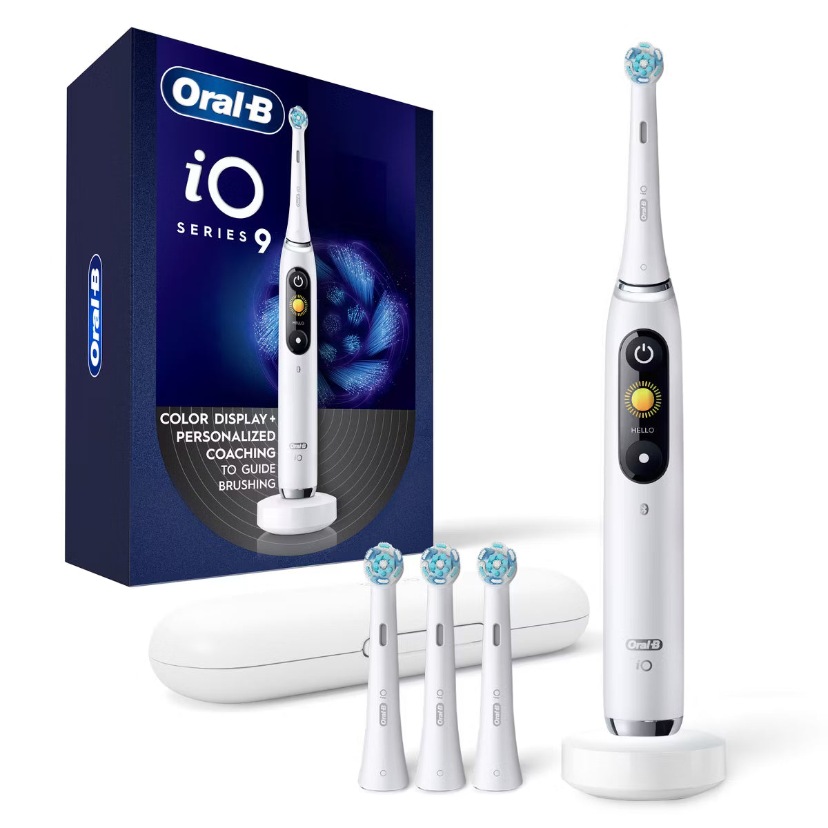 Oral-B iO Series 9 Electric Toothbrush with 4 Brush Heads - Alabaster White
