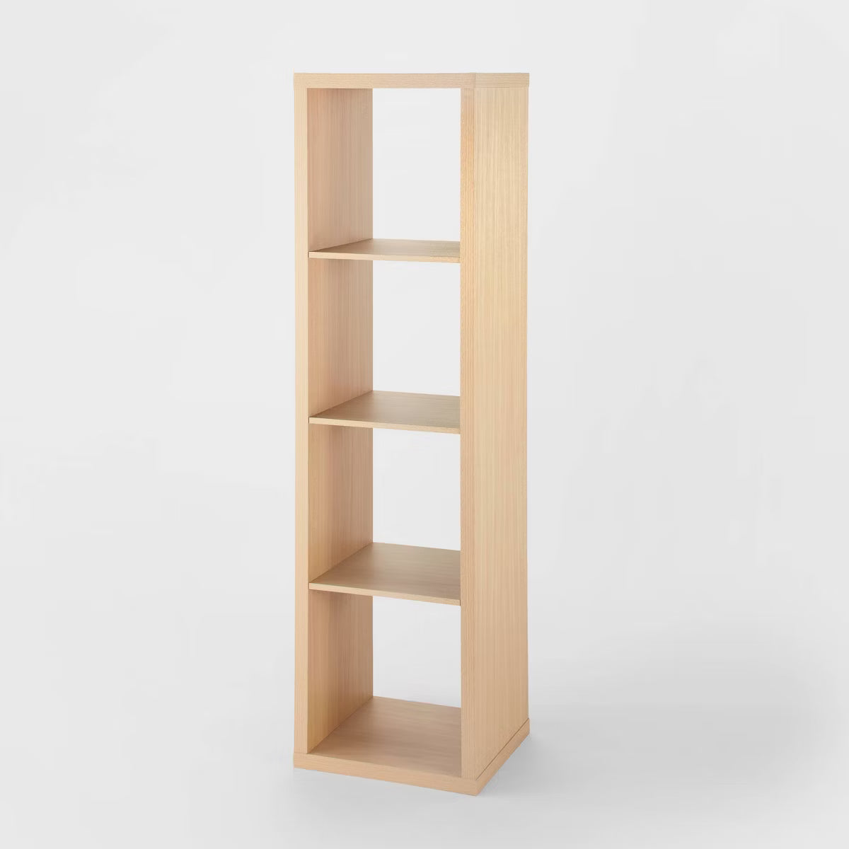 13'' 4 Cube Vertical Organizer Natural - Brightroom™: Decorative Bookshelf with Cubbies, Storage Shelves, MDF Frame