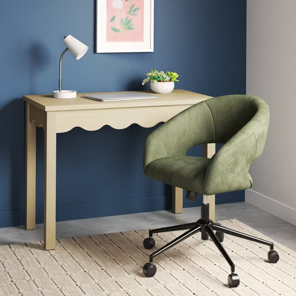 Rolling Swivel Barrel Back Dorm Office Chair Green - Room Essentials