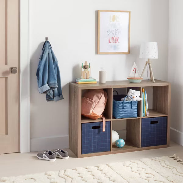 6 Cube Organizer Weathered Gray - Brightroom