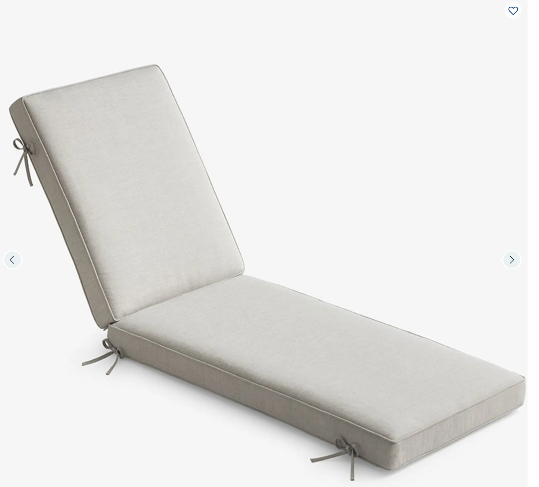 Sunbrella Chaise Lounge Cushion Silver Standard