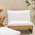 Acacia Wood Club Chair with Solid and Heavy Frame In Teak and White