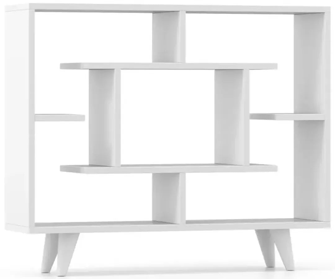 Geometric Bookcase with Anti-Tipping Kit and Storage Shelving Unit