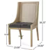 Luminescent Dining Chair with Gorgeous Backrest and Sloped Arms Set of 2 In Charcoal