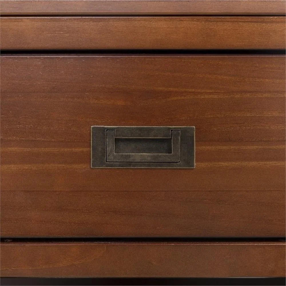 Lydia 1-Drawer Classic Solid Wood Bedroom Nightstand in Walnut