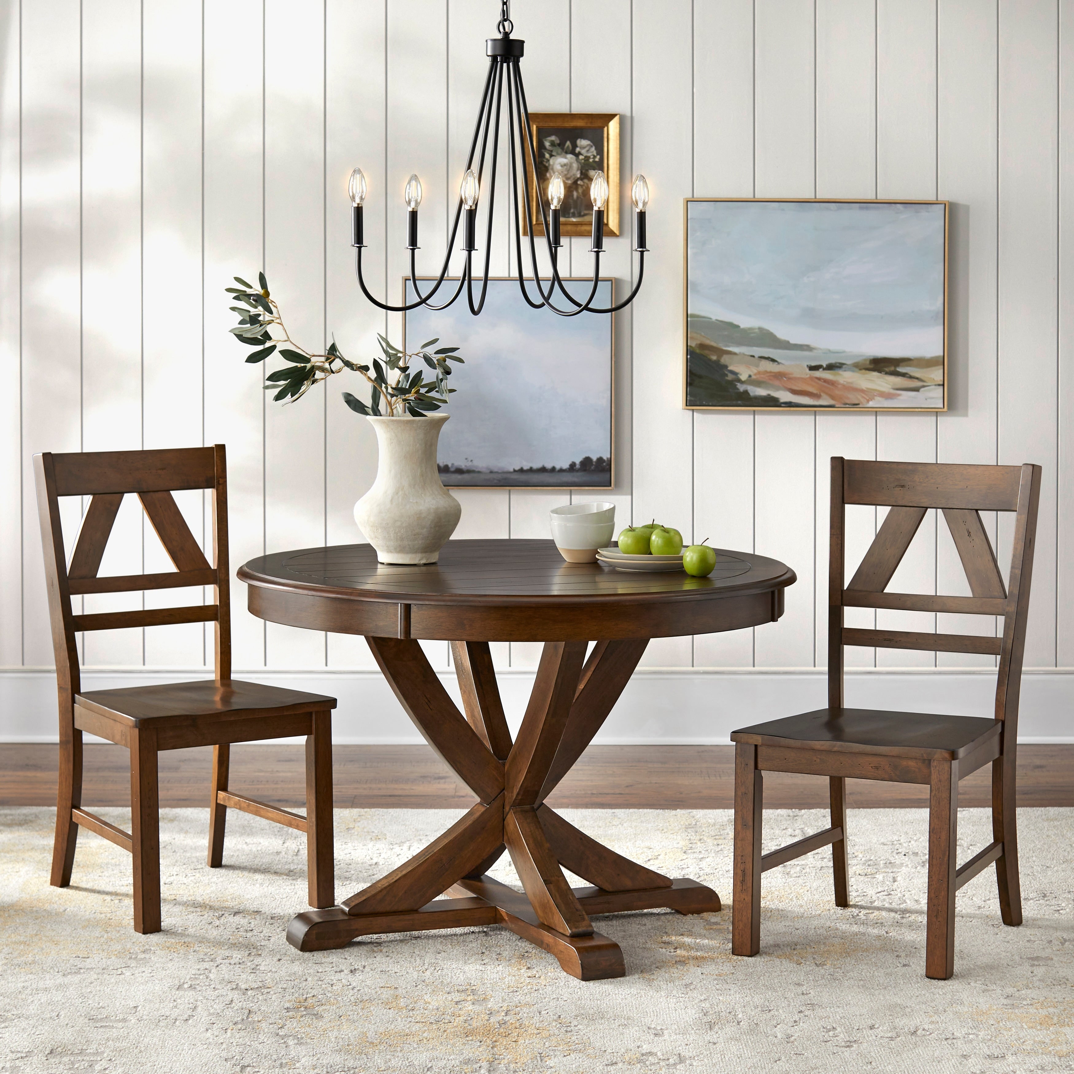 Simple Living Vintner Country Style Dining Chairs (Set of 2) Oak Antique