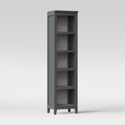 72" Carson Narrow Bookcase Gray - Threshold™