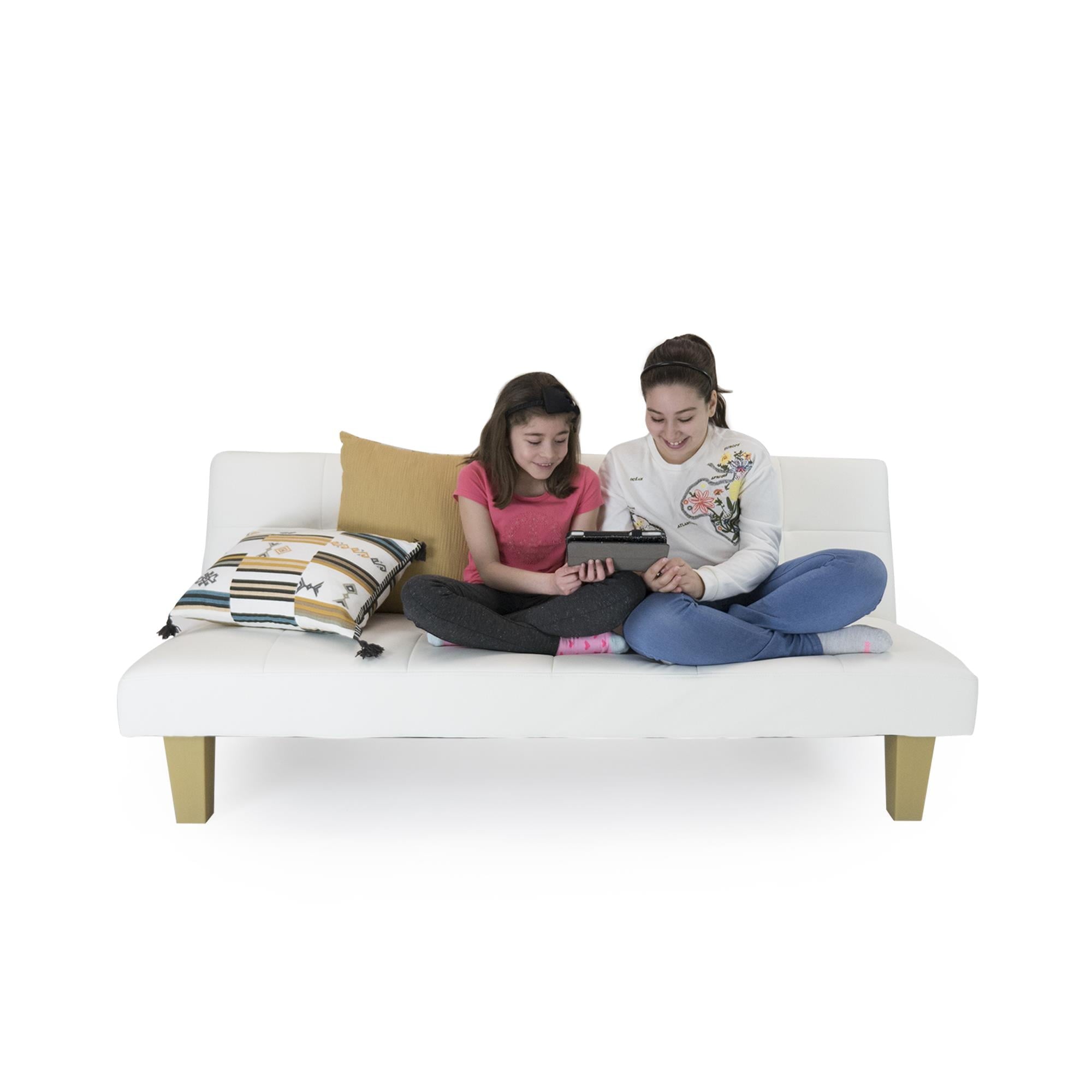 Desert Fields Aria Futon Sofa Bed, White