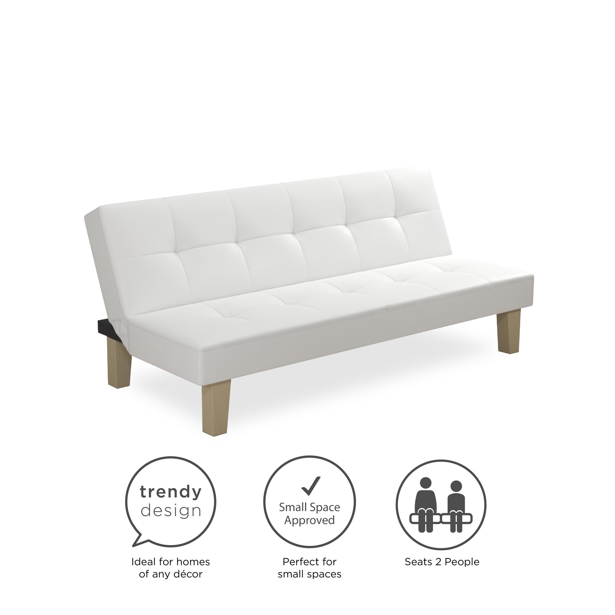 Desert Fields Aria Futon Sofa Bed, White