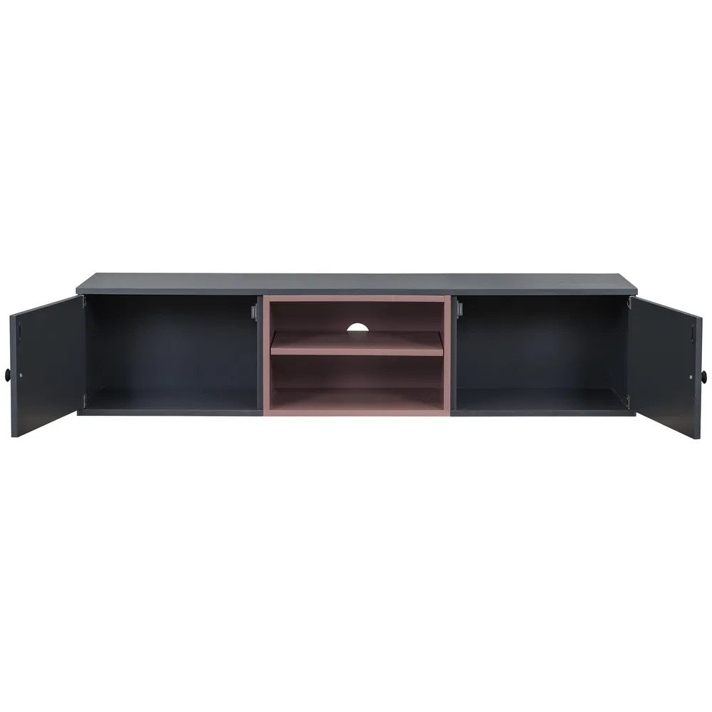 Wall Mounted 60″ Floating TV Stand with Large Storage Space