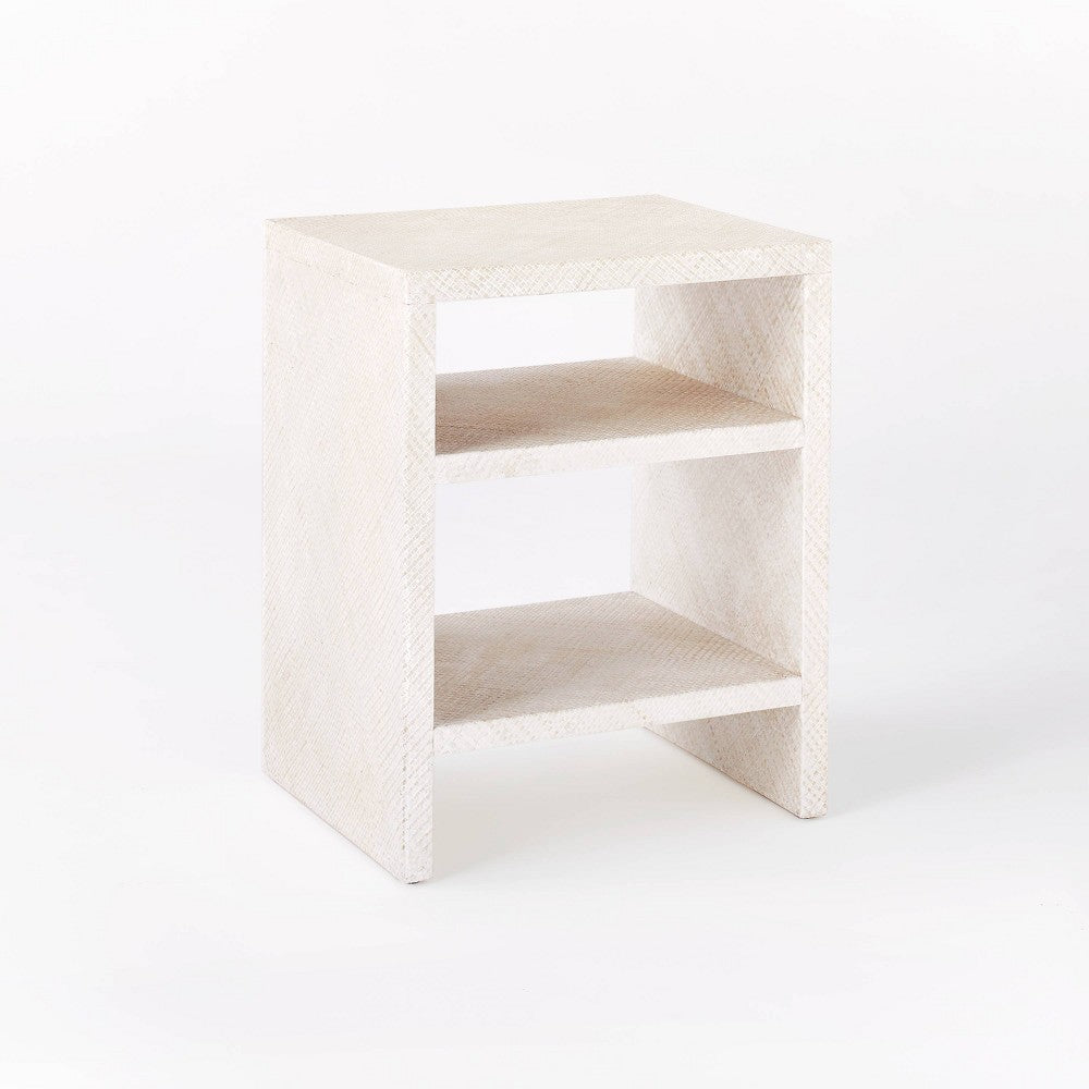 Fountain Valley Pandan Wrapped Side Table White - Threshold™ Designed with Studio McGee