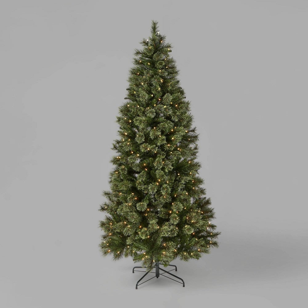 7ft Pre-Lit Cashmere Artificial Christmas Tree Clear Lights - Wondershop™