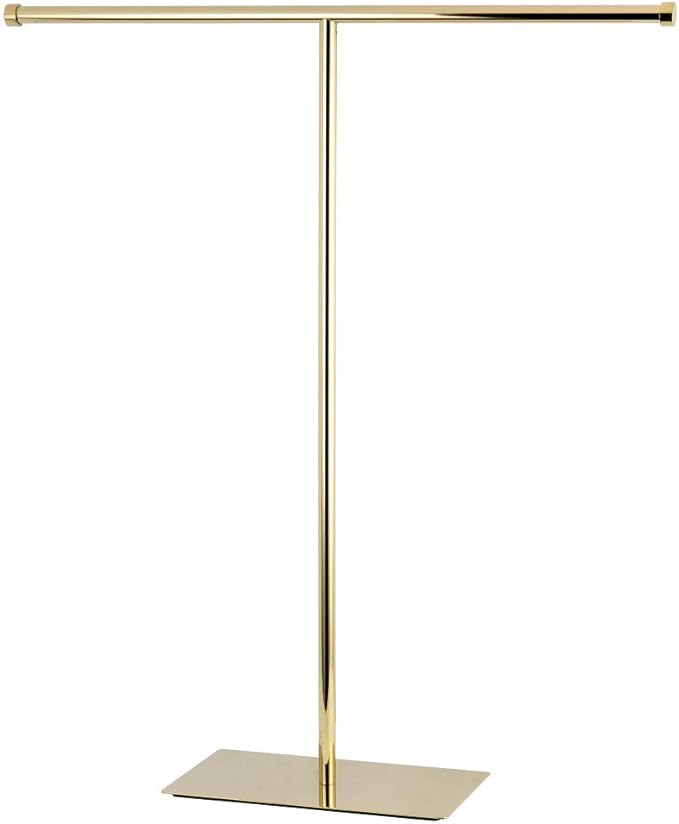 Kingston Brass Claremont T-Shape Towel-Rack, Polished Brass