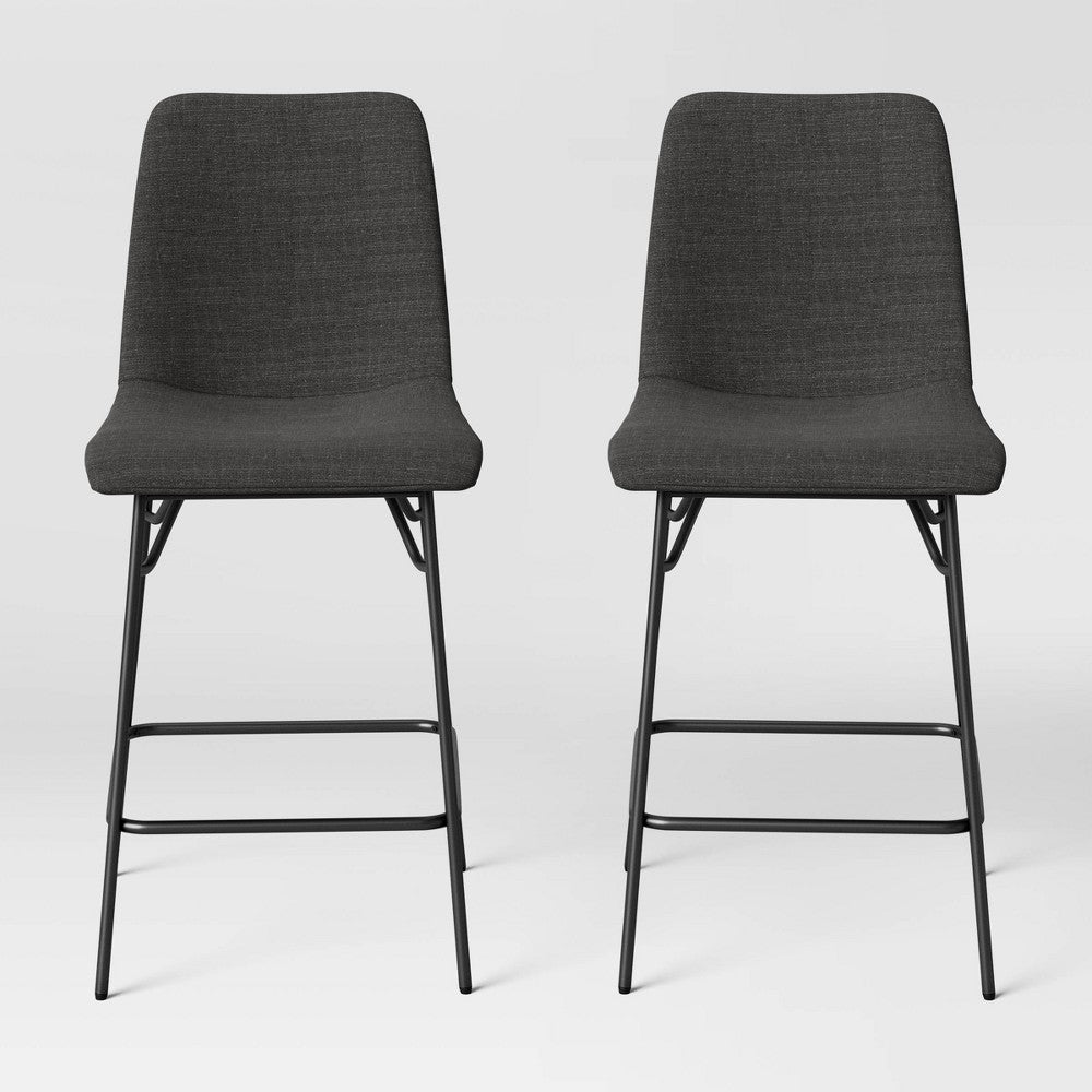 2pk Turnbull Counter Height Barstools Dark Gray - Project 62