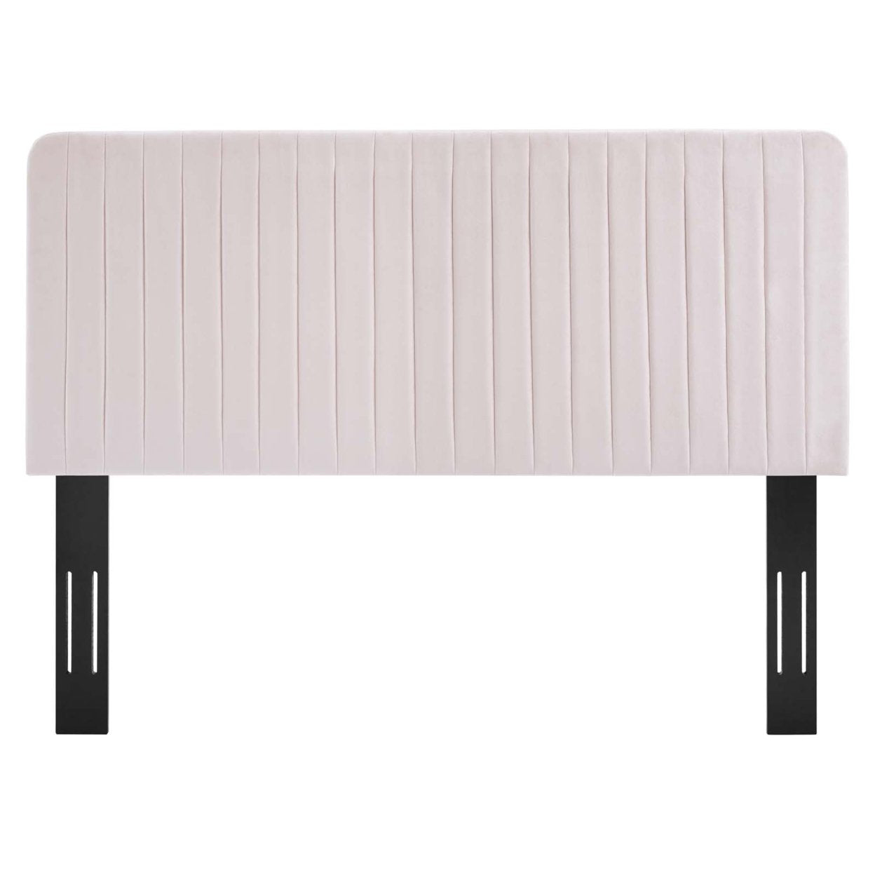 Milenna Channel Tufted Performance Velvet Twin Headboard Pink