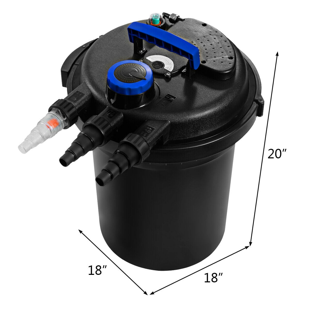 Pond Pressure Bio Filter 4000GAL W/ 13W UV Sterilizer Light 10000L Koi Water