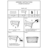 DecMode 54" x 32" Silver Metal Rectangular Geometric Console Table with Mirrored Glass Top, 1-Piece