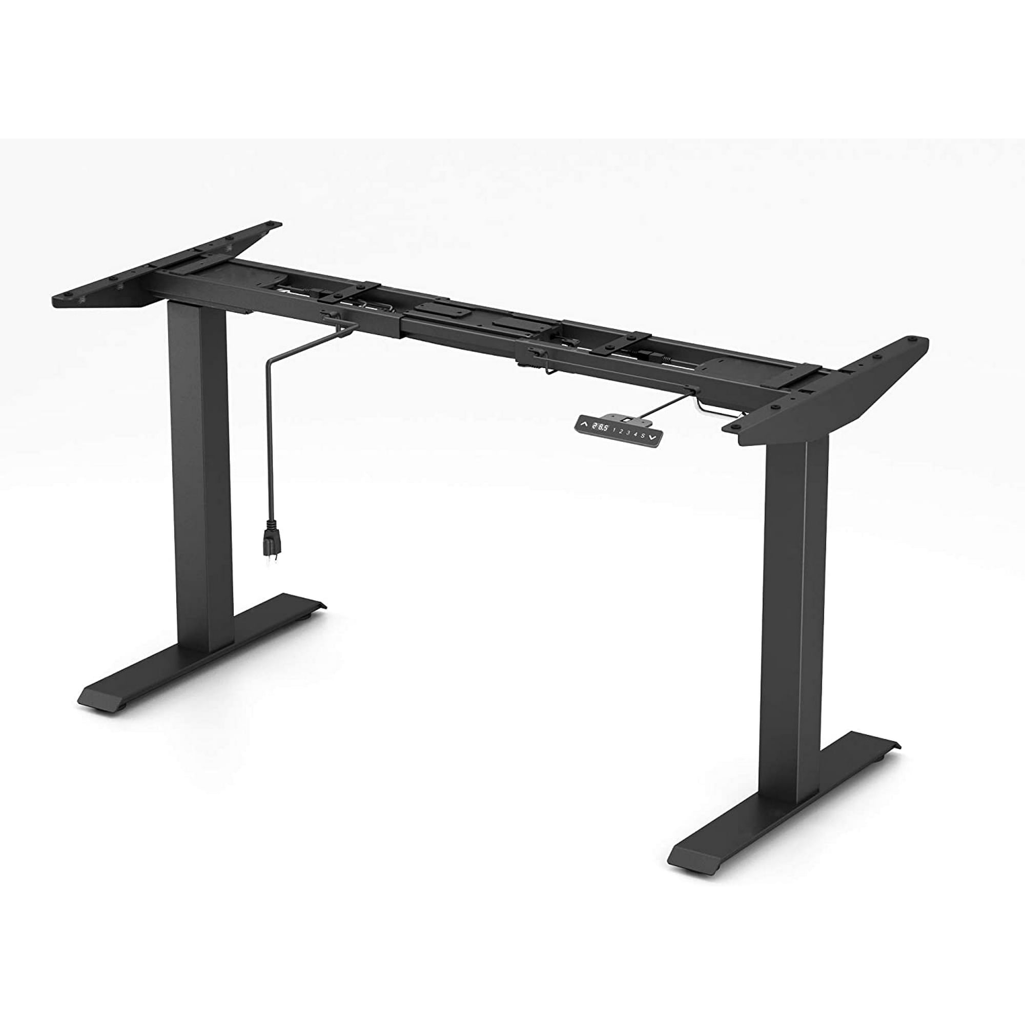 Cubespace Electric Standing Desk Frame Dual Motor Height Adjustable Sit Stand Desk Base Motorized Stand Up Desk Leg with 4 Memory Positions & Touch Screen Control Panel, Black Frame Only