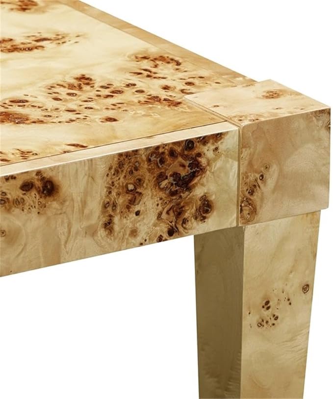 TOV Furniture Brandyss Engineered Wood Burl End Table in Natural Brown