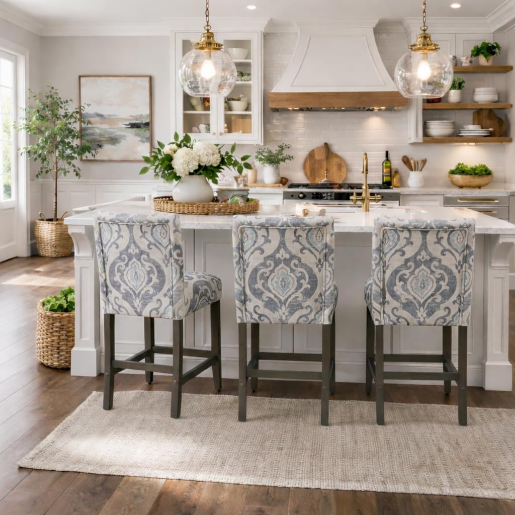 HomePop 24" Classic Parsons Counter Stool - Suri Blue(Single Pack)