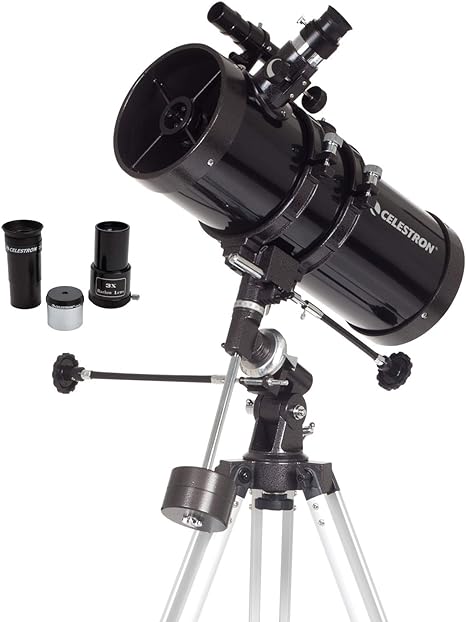 PowerSeeker 127EQ Telescope - Manual German Equatorial Telescope for Beginners - Compact and Portable - Bonus Astronomy Software Package - 127mm Aperture