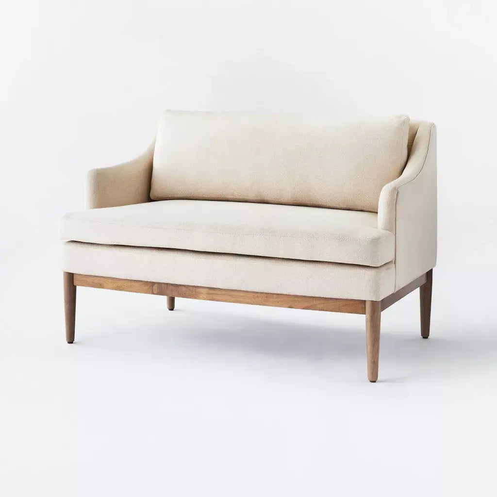 Howell Upholstered Loveseat with Wood Base Cream - Threshold™ Designed with Studio McGee