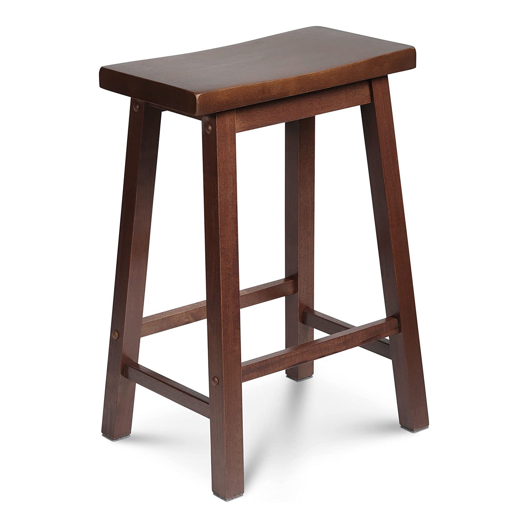 PJ Wood 17.01 in. X 13.70 in. X 29.00 in. Brown Wood Kitchen Counter Stools