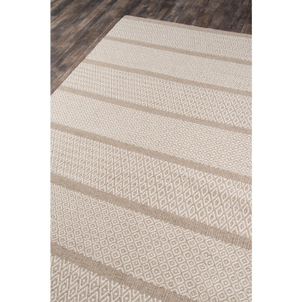 Momeni Mesa Hand Woven Wool Contemporary Striped Area Rug Beige (Size:3'6"x5'6") Accent, Indoor