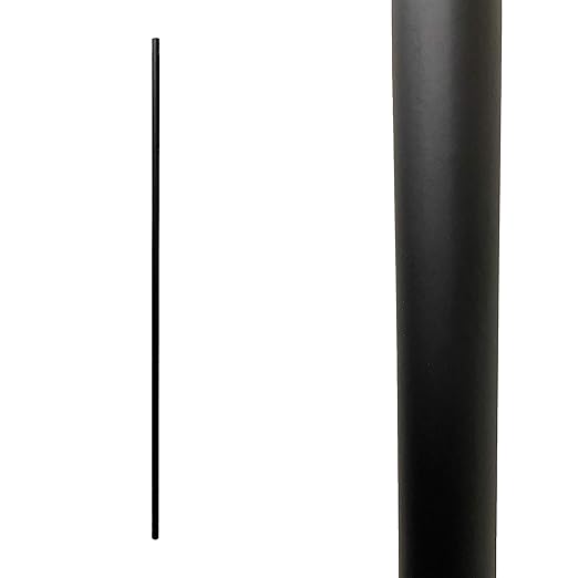 Iron Stair Balusters 5/8" Round x 44" Long, Classic, Hollow, Black Powder Coated - 30pcs - (Satin black) - DH-28