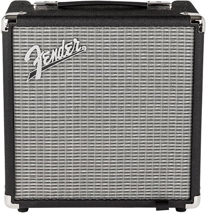 Fender Rumble 15 V3 Bass Amp for Bass Guitar, 15 Watts, 6 Inch Speaker, with Overdrive Circuit and Mid-Scoop Contour Switch