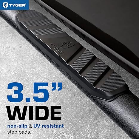 Tyger Auto 3.5" Rider Running Boards Compatible with 2019-2024 Ram 1500 (NOT FIT 2019-2024 Classic) | Crew Cab | TG-SS2D35098 | Side Step Rail Nerf Bars