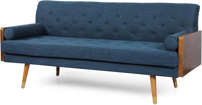 Geelife Aidan Mid-Century Modern Tufted Fabric Sofa 61688.00NBLU