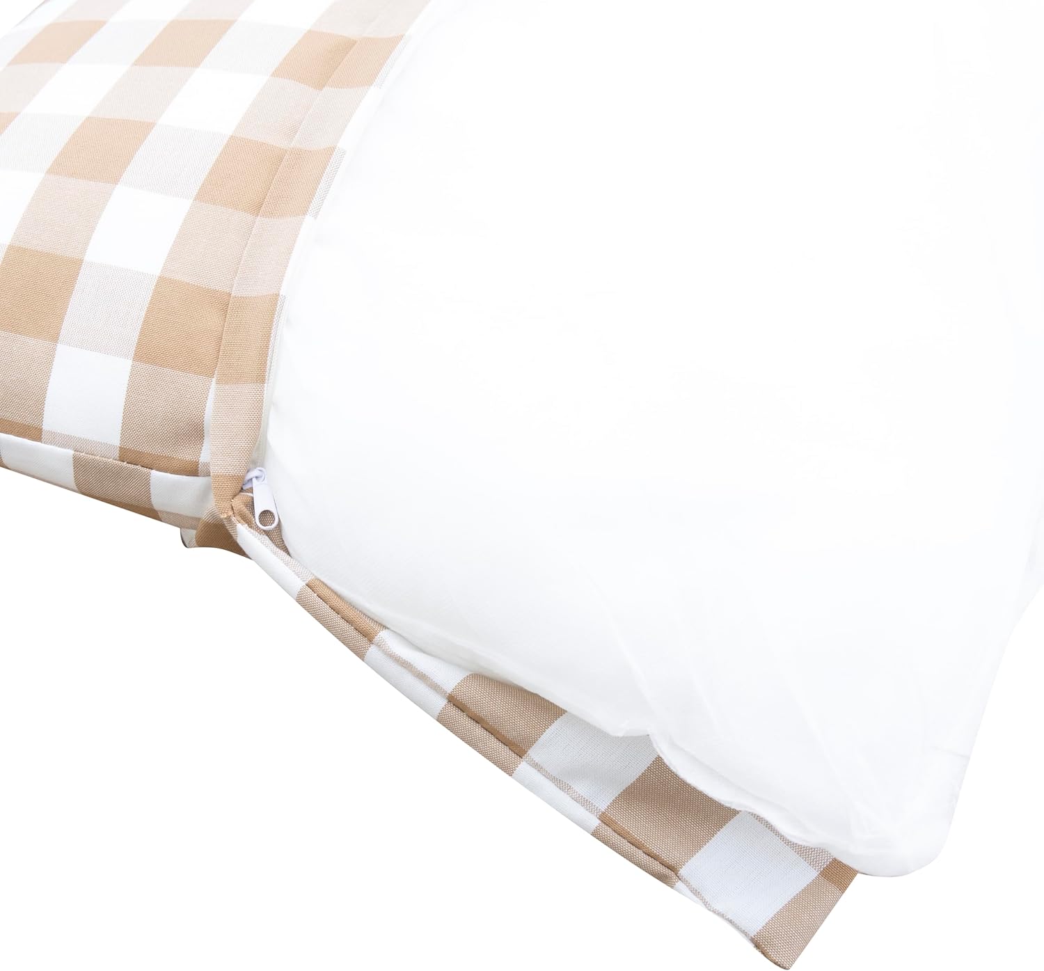 Linon Harris Beige 2 Piece Nook Cushion Set with 3 Coordinating Accent Pillows by Linon - Only Fits Harris Nook Collection