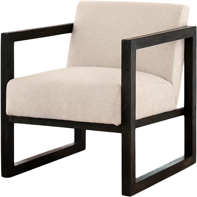 Signature Design by Ashley Alarick Contemporary Accent Chair, Black & Cream