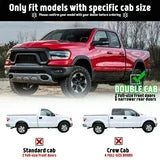 TPA 6" Black Aluminum Alloy Running Boards Fit for Quad/Extended Cab 2019-2025 Dodge Ram 1500 New Body Style Side Step Nerf Bar(2019-2025 Ram 1500 Classic 2019-2025 Ram 2500 3500 Excluded)
