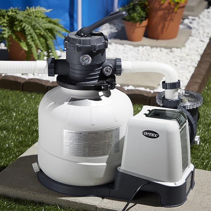 Intex SX2800 Krystal Clear Sand Filter Pump for Above Ground Pools: 2800 GPH Pump Flow Rate – Improved Circulation and Filtration – Easy Installation – Improved Water Clarity – Easy-to-Clean