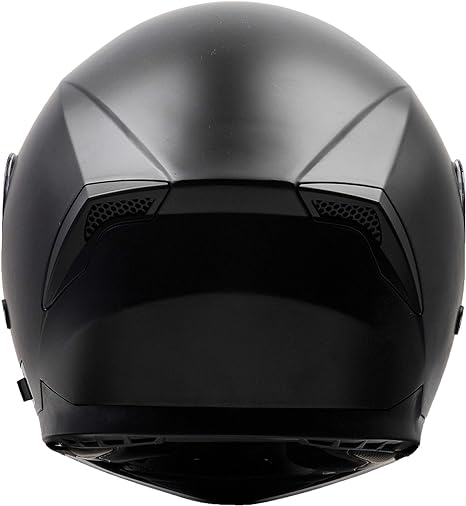 Motorcycle Full Face Helmet DOT Approved - YEMA YM-831 Motorbike Moped Street Bike Racing Crash Helmet with Sun Visor for Adult, Men and Women - Matte Black, XX-Large