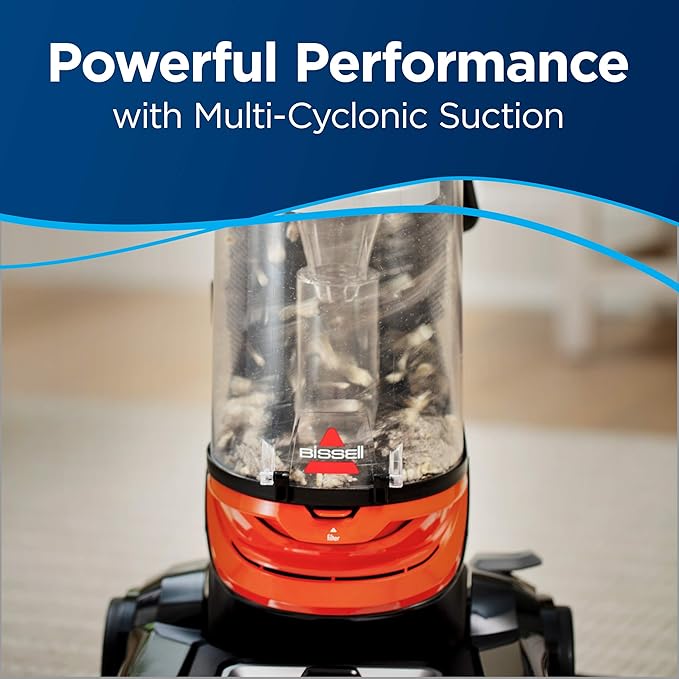 BISSELL 2486 CleanView Bagless Vacuum, Powerful Multi Cyclonic System, Large Capacity Dirt Tank, Specialized Pet Tools, Easy Empty