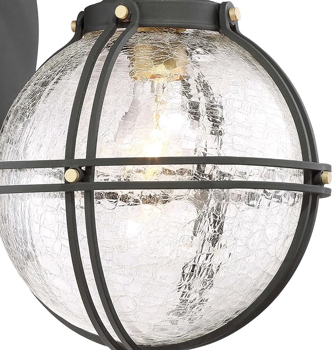 Minka Lavery Outdoor Wall Light 71232-661 Rond Exterior Wall Lantern, 1-Light 100 Watts, Black